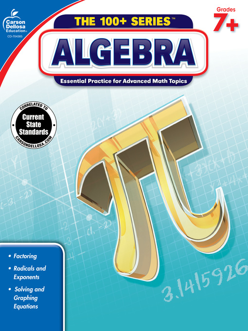 Title details for Algebra, Grades 7 - 9 by Carson Dellosa Education - Wait list